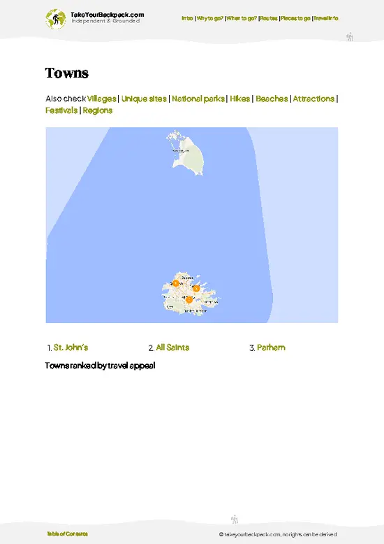 example page 6 from our offline Travel Guide for Antigua and Barbuda